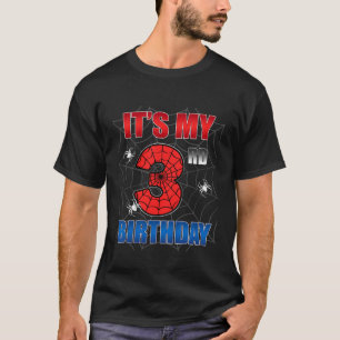 T-shirt Enfants Spider Web Trois 3 ans C'est mon 3e oiseau
