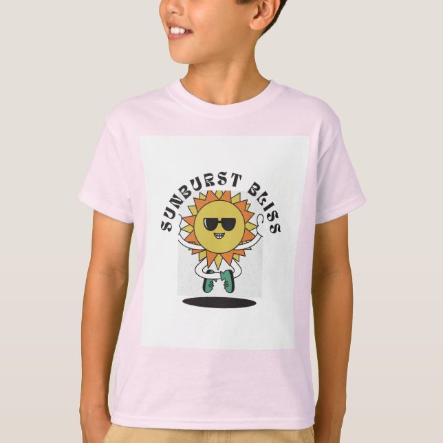 T-Shirt Enfants Sunbrust Bliss Happy Sun  (Devant)