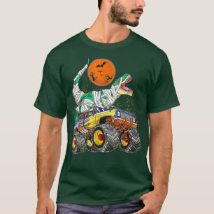 T-shirt Enfants T rex équitation Monster Camion Dinosaur T