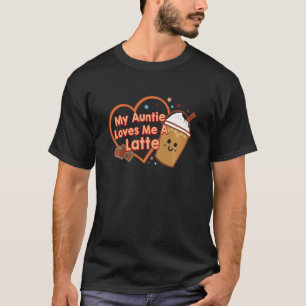 T-shirt Enfants Tante Café Ma Tante M'Aime Un Latte Todd