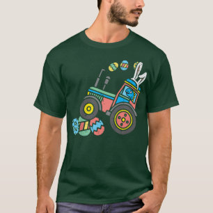 T-shirt Enfants Tre Bunny Tracteur de broyage oeufs Pâques
