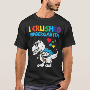T-shirt Enfants Trex I Crushed Kindergarten Jour Dernier D