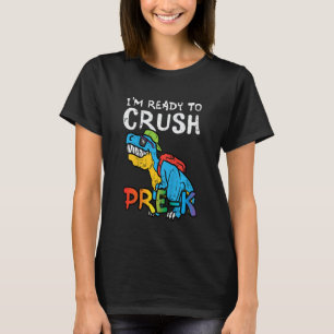 T-shirt Enfants Trex Je suis prêt à écraser Pré K Pré-mate