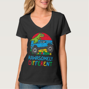 T-shirt Enfants Trex Monster Truck Rawrsomely Différents A