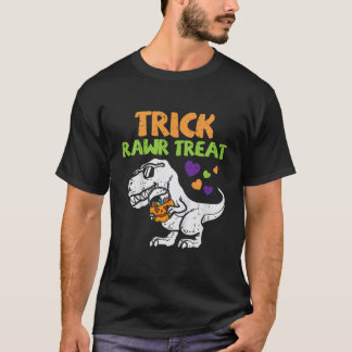 T-shirt Enfants Trick Rawr Treat Dinosaure Trex Tout-Petit