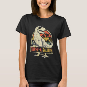 T-shirt Enfants Trois A Saurus Anniversaire Rex 3 Annivers
