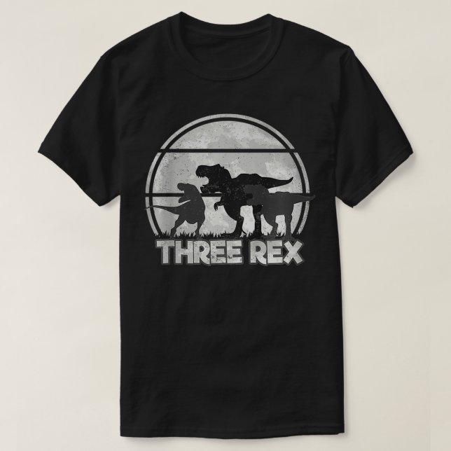 T-shirt Enfants Trois Re 3Anniversaire Dinosaur 3 ans (Design devant)