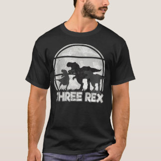 T-shirt Enfants Trois Re 3Anniversaire Dinosaur 3 ans