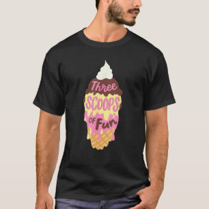 T-shirt Enfants Trois Scoops De Fun Ice Cream Girls 3e Nai
