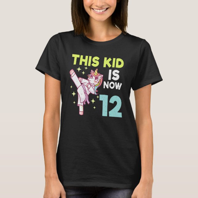 T-shirt Enfants Unicorn Karate Naissance 12 Karate (Devant)
