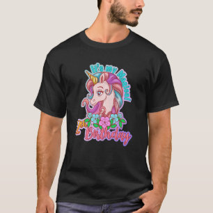T-shirt Enfants Unicorn Magique Cheval Magique Fille Anniv