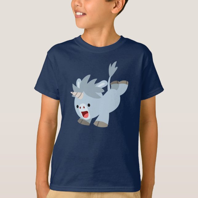 T-shirt Enfants Unicorne Cartoon Mischievous bébé (Devant)