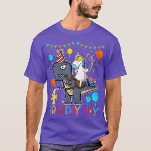 T-shirt Enfants Unicorne équitation Dinosaur Chemise 4 Ans