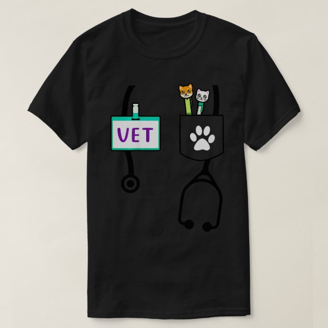T-shirt Enfants Vétérinaire Costume Cadeaux Garçons Filles (Design devant)