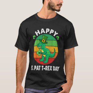 T-shirt Enfants Vintage Happy St Pat Trex Day Dino Patrick