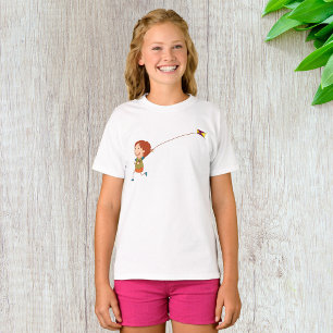 T-shirt Enfants volant un cerf-volant Enfance heureuse