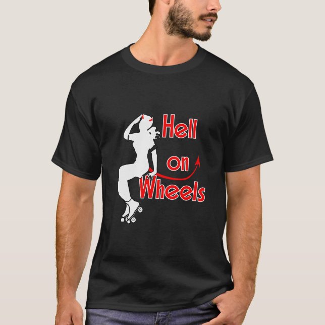 T-shirt Enfer de fille de Derby sur des roues (Devant)