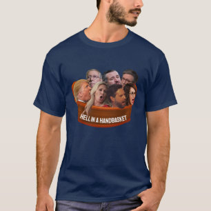 T-shirt Enfer drôle dans un panier anti-MAGA anti-Trump-