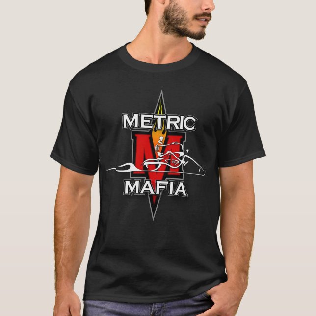 T-shirt Enfer-O-Roues métriques de moto de Mafia (Devant)