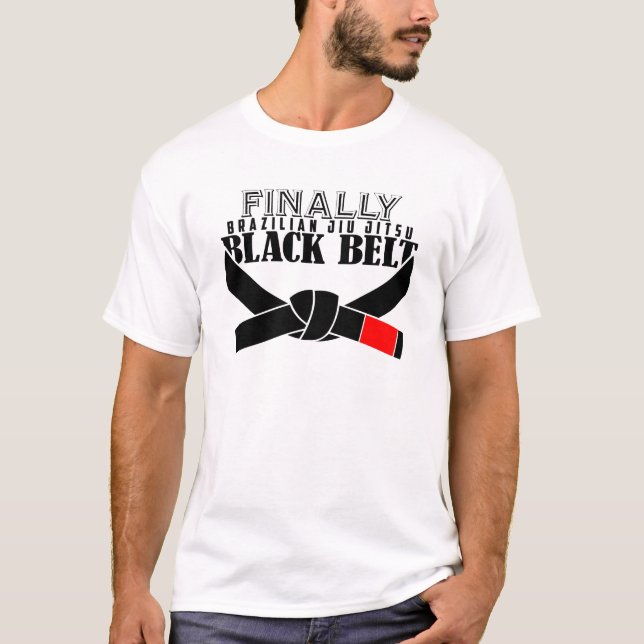 T-shirt Enfin BJJ Black Belt! ! ! (Devant)
