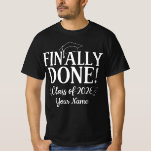 T-shirt Enfin Fait Classe 2026 Diplômé Senior Personnalisé