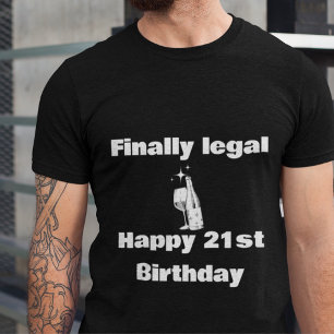 T-shirt Enfin Juridique Joyeux 21e Anniversaire Chemises g