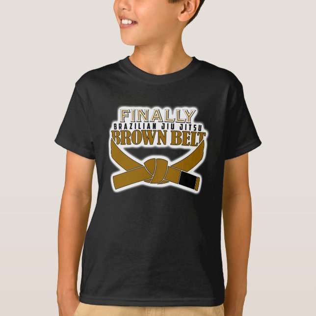 T-shirt Enfin la ceinture Brown BJJ ! ! ! (Devant)