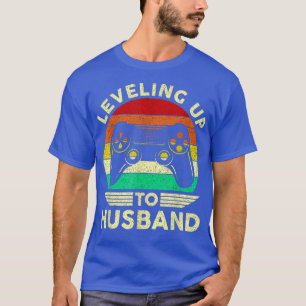 T-shirt Engagement Homme Joueur Mariage Époux Amélioration