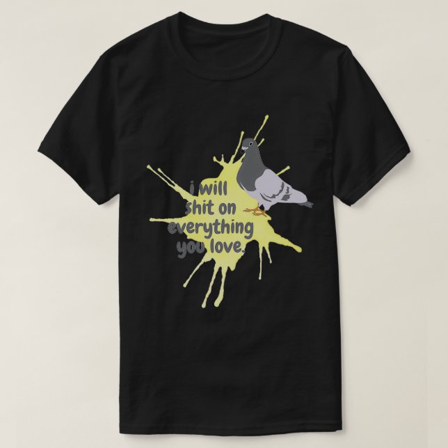 T-shirt engagement pigeon (Design devant)