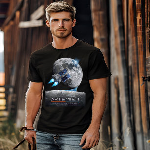 T-shirt Engin spatial de la mission lunaire Artemis II de 