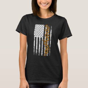 T-shirt Engineer USA American Flag Patriotic Mechanical En