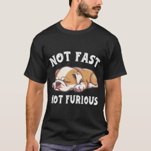 T-Shirt English Bulldog endormi pas rapide pas fur
