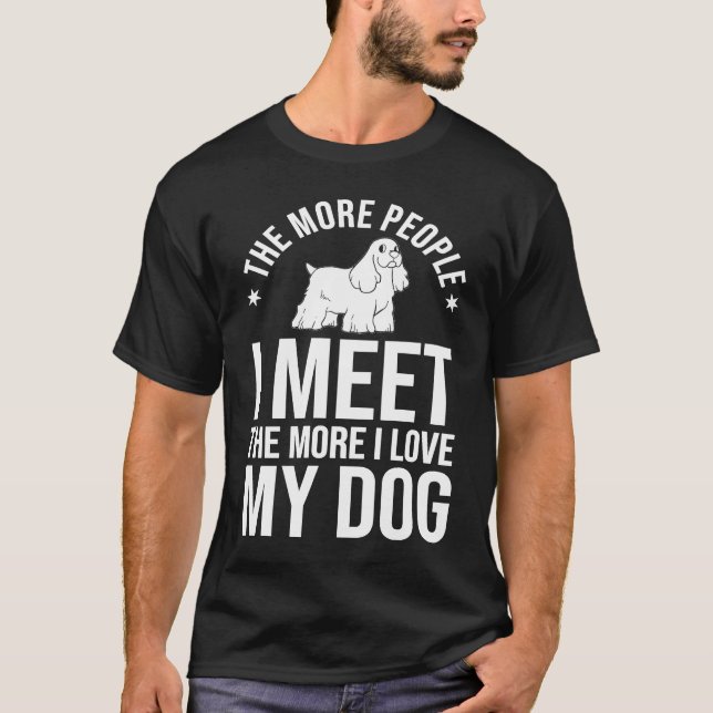 T-shirt English Cocker Spaniel Dog  Puppies Owner Lover (Devant)