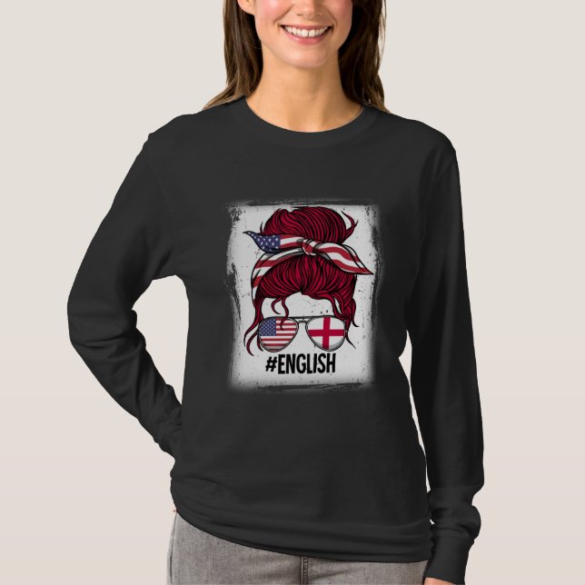 T-shirt English Girl England Roots (Devant)