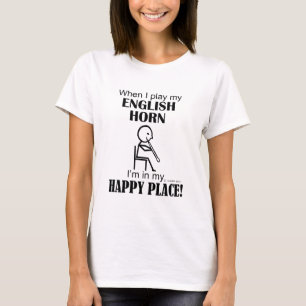 T-shirt English Horn Happy Place
