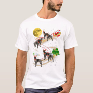 T-shirt English Pointer Reindeer Christmas Santa Riding Do