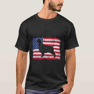 T-shirt English Springer Spaniel 4 juillet Patriotique Ame