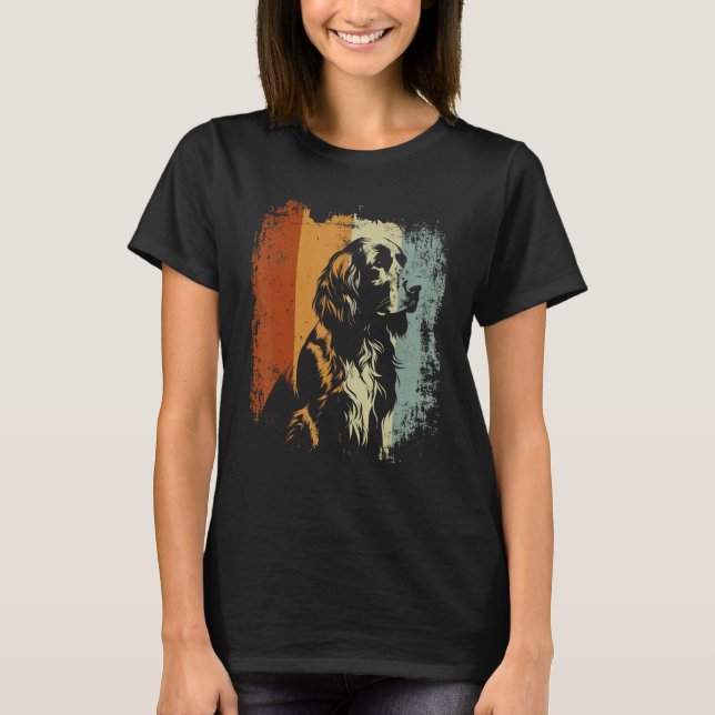 T-shirt English Springer Spaniel Dog Retro Style (Devant)