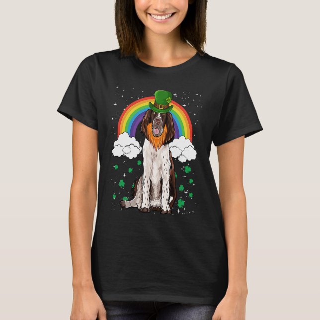 T-shirt English Springer Spaniel St Patricks Day Leprechau (Devant)