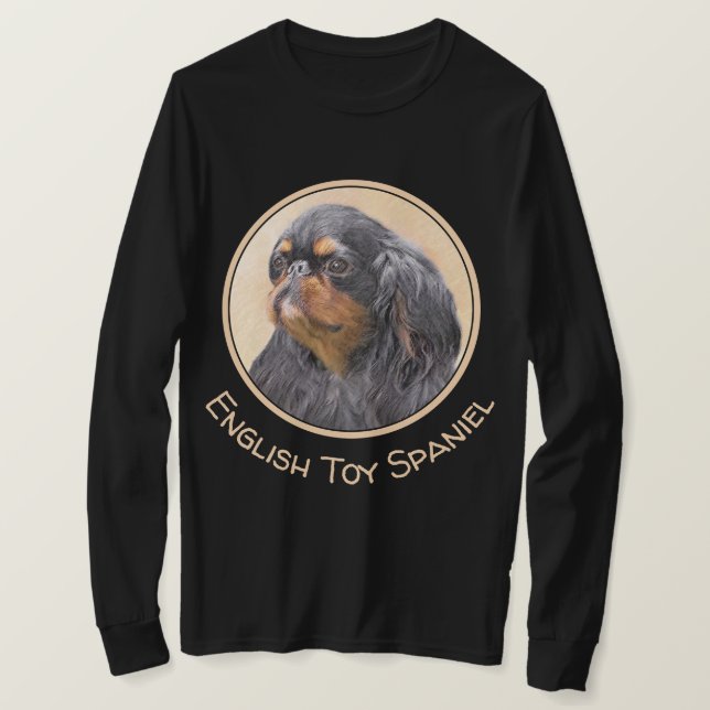 T-shirt English Toy Spaniel Peinture Animal Art original (Design devant)