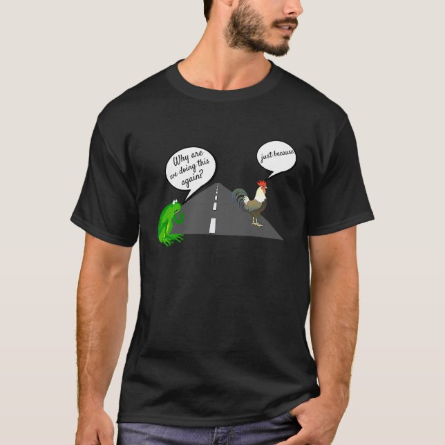 T-shirt Énigme de la traversée de la grenouille poulet (Devant)