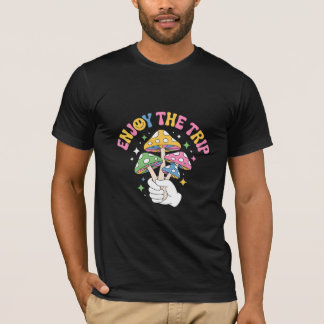 T-shirt Enjoy the Trip – Psychedelic Mushroom Retro