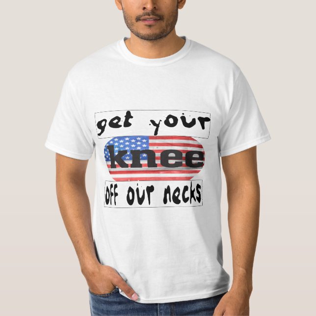 T-shirt enlève ton genou de notre cou (Devant)