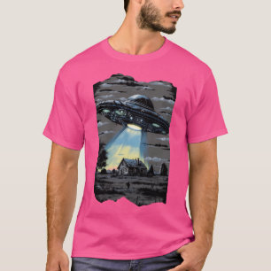 T-shirt Enlèvement d'Alien sur soucoupe volante