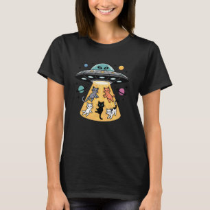 T-shirt Enlèvement de chats par des ovnis humour rétro spa