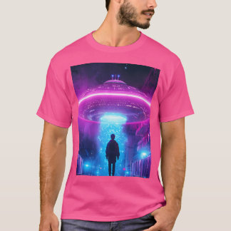 T-shirt Enlèvement de Neon Ufo