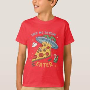 T-shirt Enlèvement de pizza Alien amusante - Emmenez-moi à