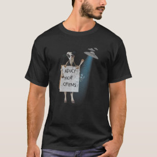 T-shirt Enlèvement de poulets de vache d'UFO extraterrestr