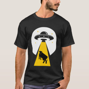 T-shirt Enlèvement de vache Alien vaisseau spatial UFO
