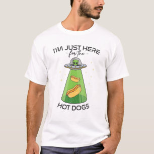 T-shirt Enlèvement d'OVNI Alien, Chien Chaud Drôle pour 